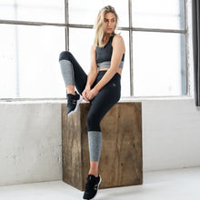 Load image into Gallery viewer, The WOD Life - Women&#39;s Endure Seamless Tights - Black/Charcoal Marle
