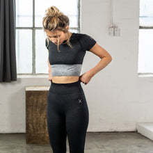 Load image into Gallery viewer, The WOD Life - Women&#39;s Endure Seamless Tights - Black/Charcoal Marle
