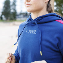 Load image into Gallery viewer, The WOD Life - Women&#39;s Wanderer Cropped Hoodie - INDIGO/CERISE
