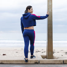 Load image into Gallery viewer, The WOD Life - Women&#39;s Wanderer Cuffed Jogger Pants - INDIGO/CERISE
